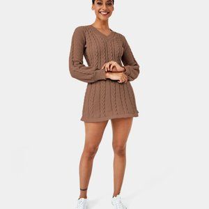 Everyday V Neck Long Sleeve Mini Sweater Chill Dress
